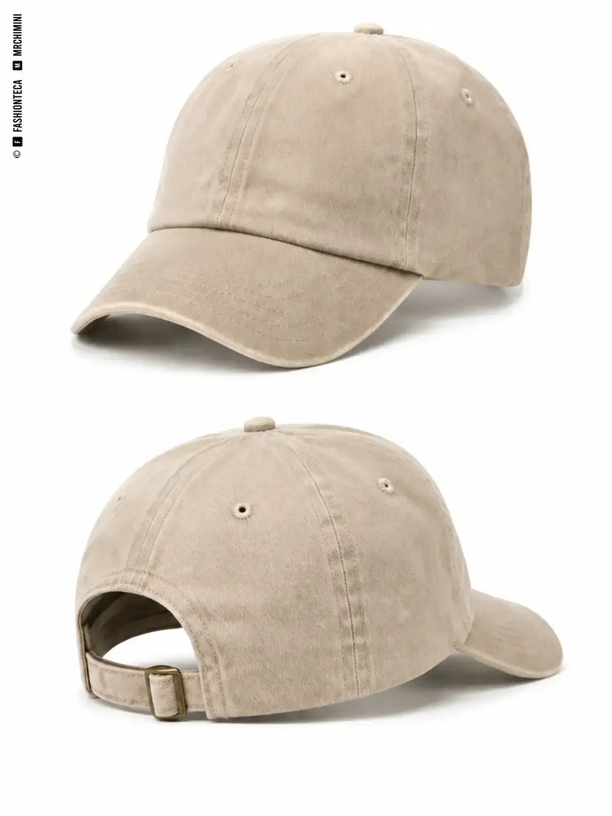 DAD CAP: fotografía de producto con vista delantera y trasera sobre fondo blanco.