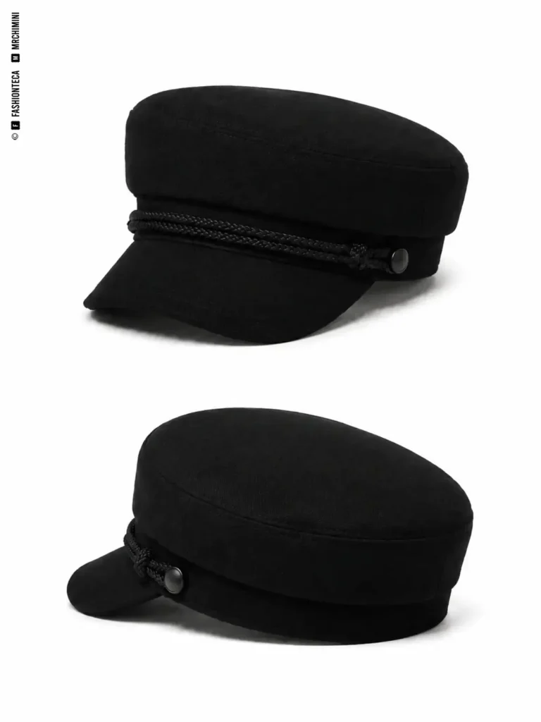 GORRA MARINERA: fotografía de producto con vista delantera y trasera sobre fondo blanco.
