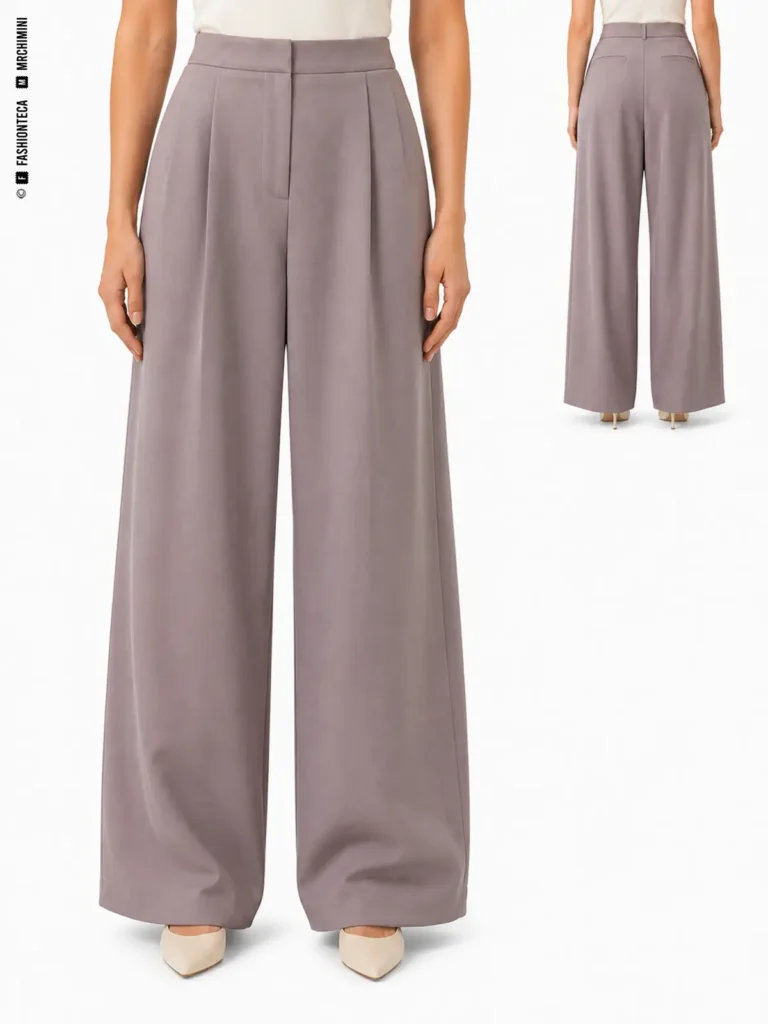 PANTALÓN BAGGY: vista frontal principal y vista trasera de la misma tipología de pantalón, mostrando su silueta y construcción.