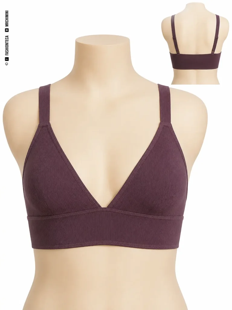 bralette: vista frontal dominante y vista posterior de referencia