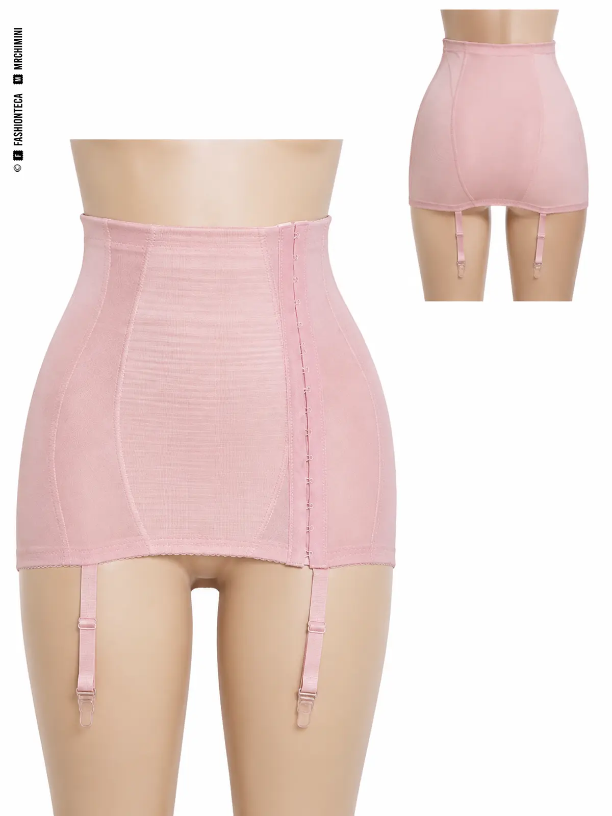 faja clásica: vista frontal dominante y vista posterior de referencia