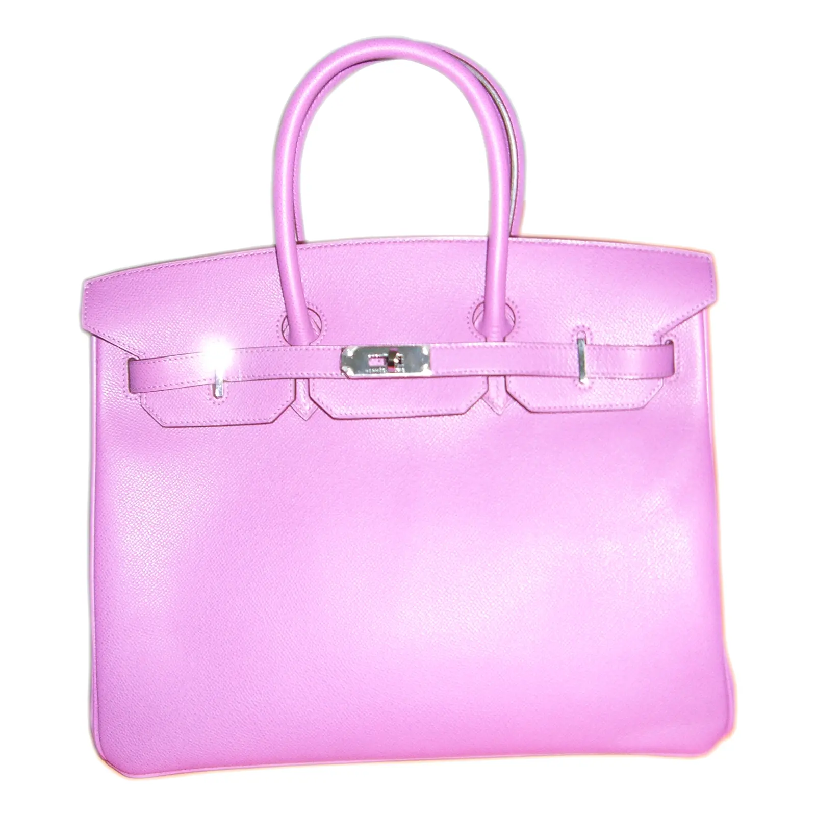 Bolso Birkin de Hermès visto frontalmente