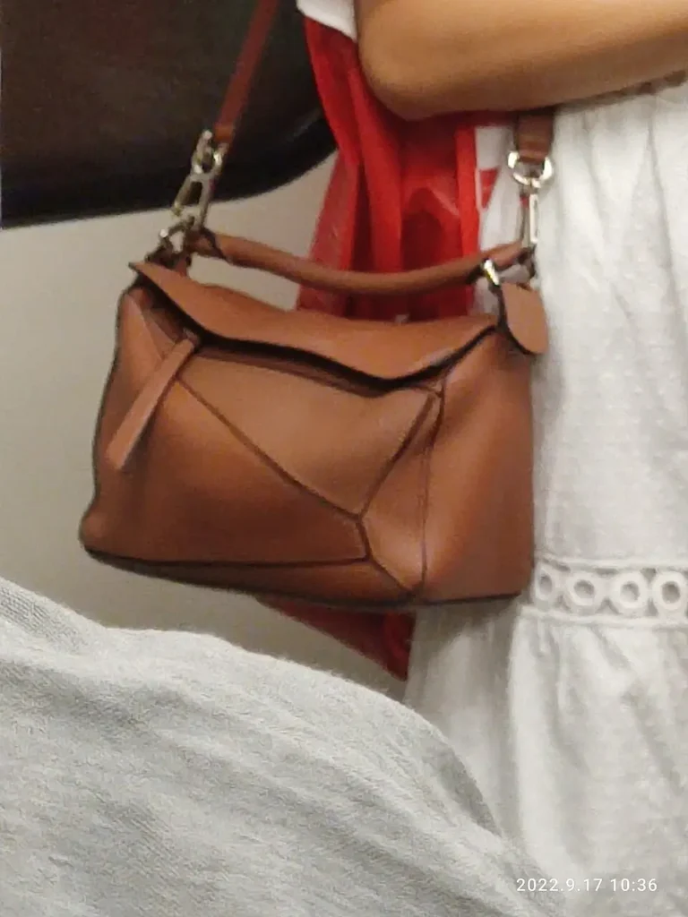 Bolso Puzzle de Loewe visto en tres cuartos