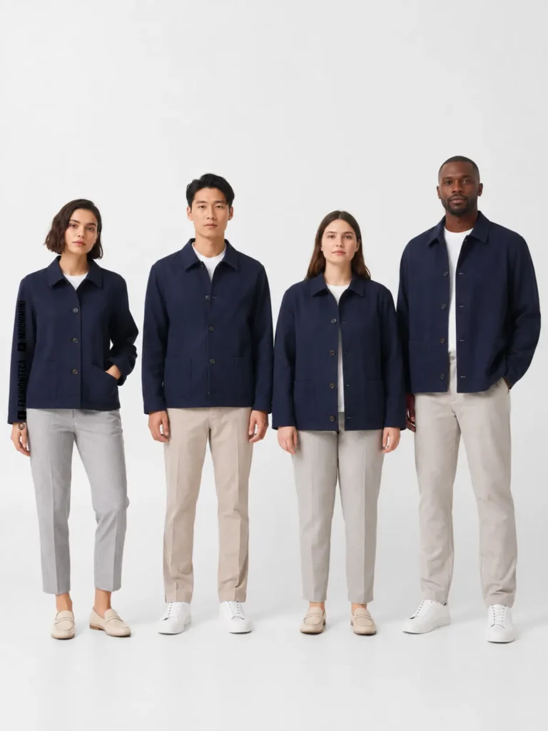 tallaje y ajuste en producción seriada: imagen editorial didáctica de moda