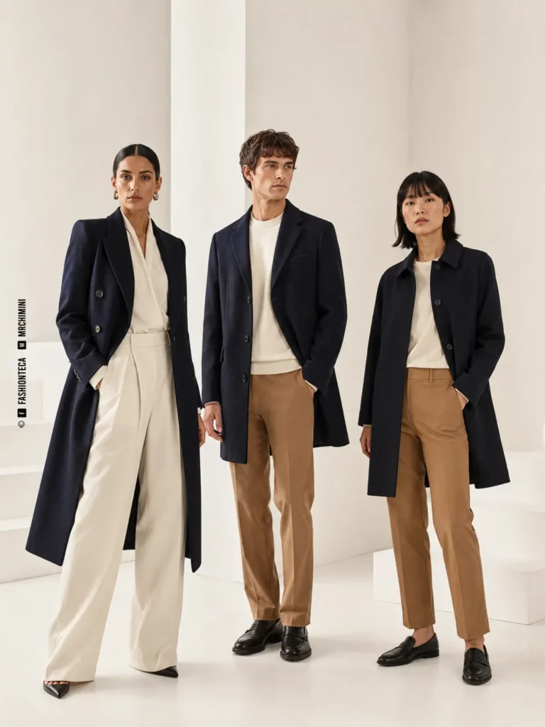 diferencia entre prêt-à-porter, moda de difusión y mercado masivo: imagen editorial didáctica de moda