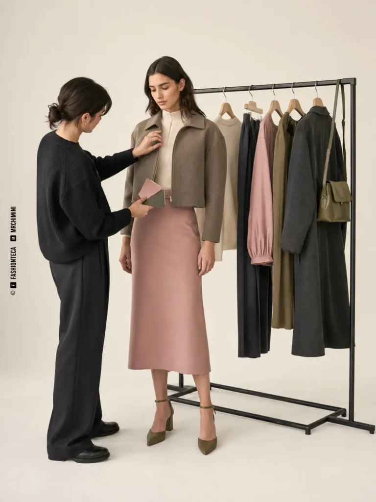 cómo se diseña una cápsula comercial: imagen editorial didáctica de moda