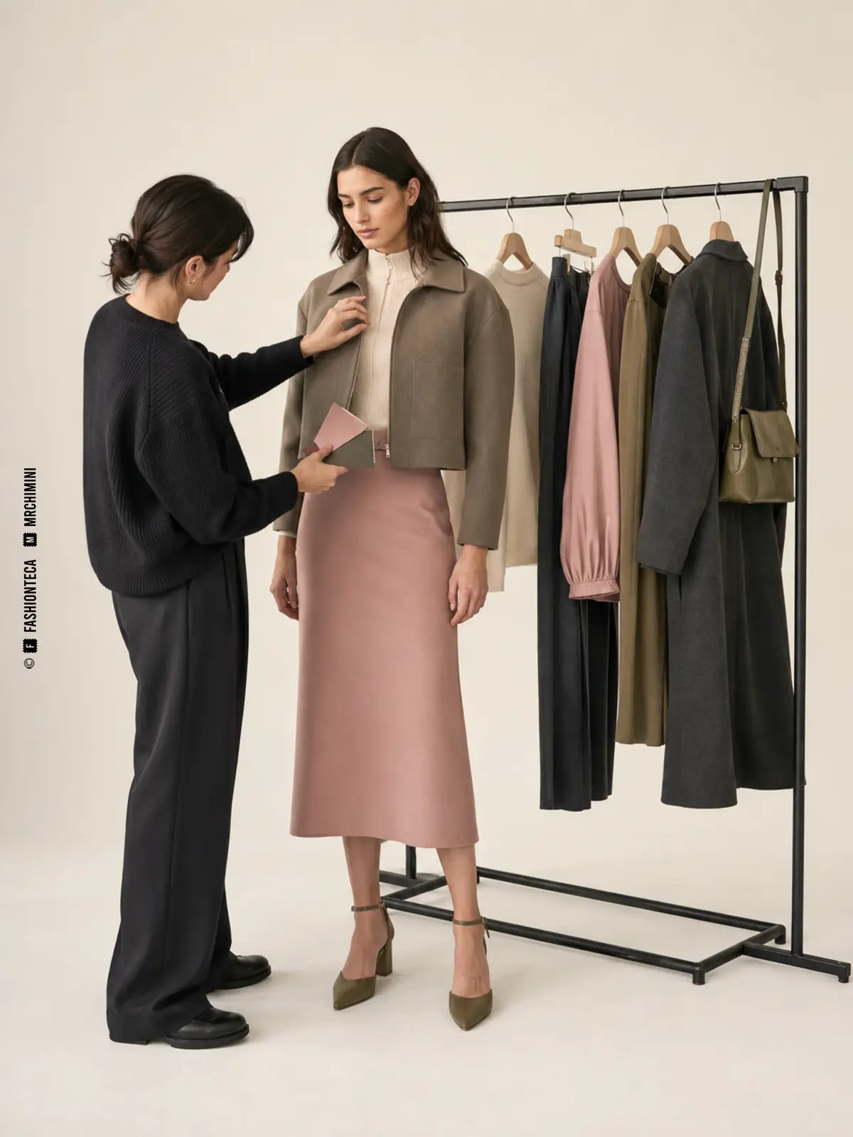 cómo se diseña una cápsula comercial: imagen editorial didáctica de moda