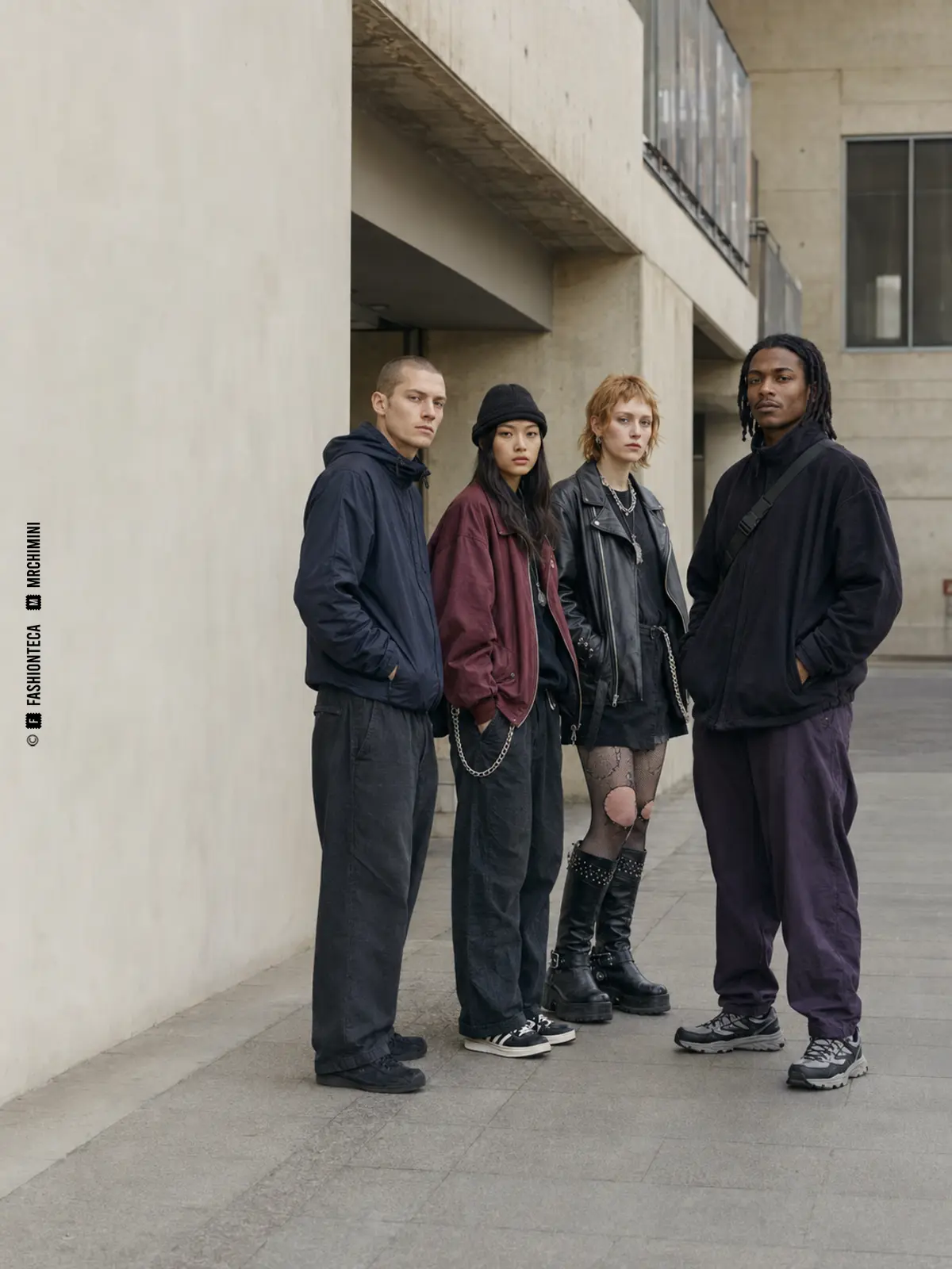 ropa de calle y subculturas urbanas: imagen editorial didáctica de moda