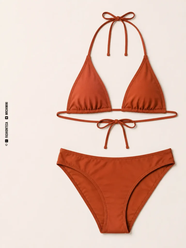 bikini de triángulo: imagen editorial didáctica de moda