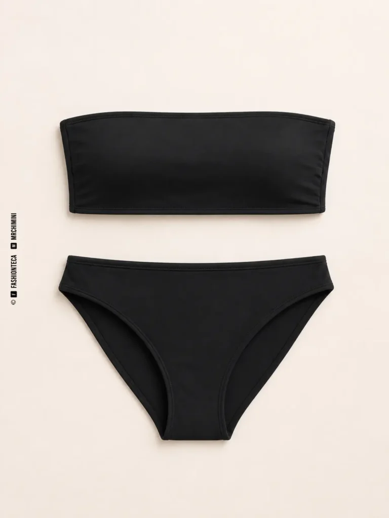 bikini bandeau: imagen editorial didáctica de moda