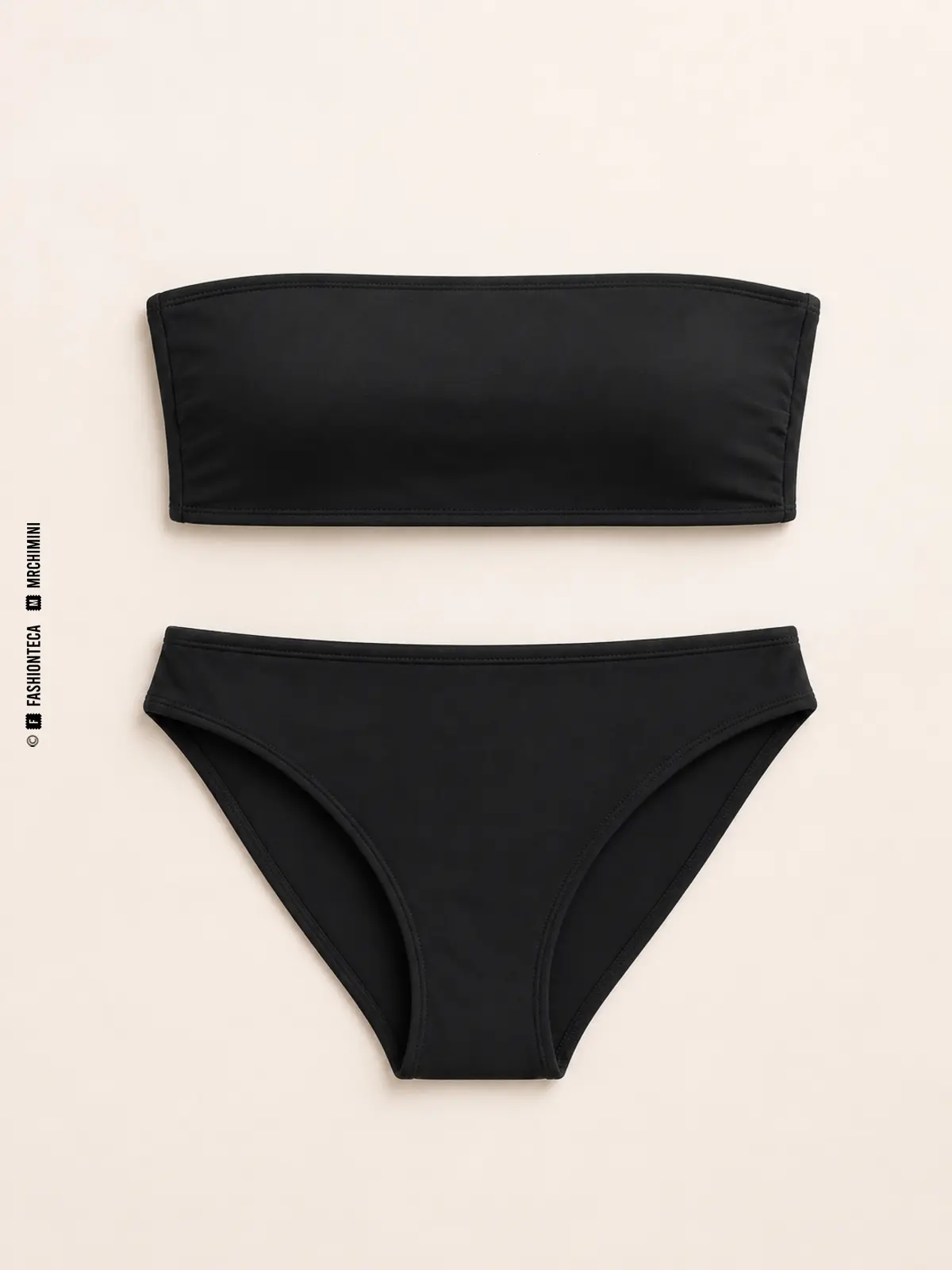 bikini bandeau: imagen editorial didáctica de moda