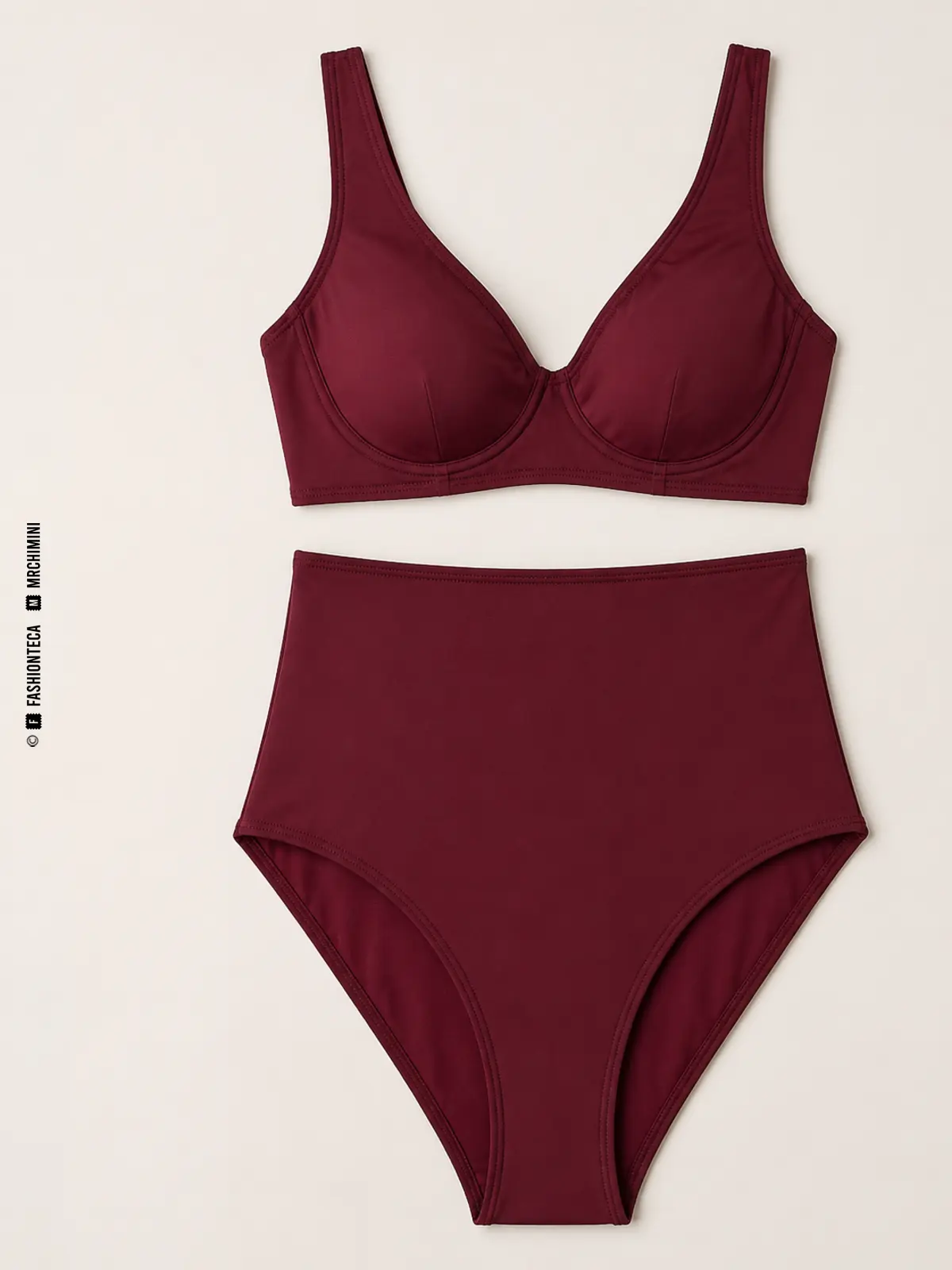 bikini de cintura alta: imagen editorial didáctica de moda