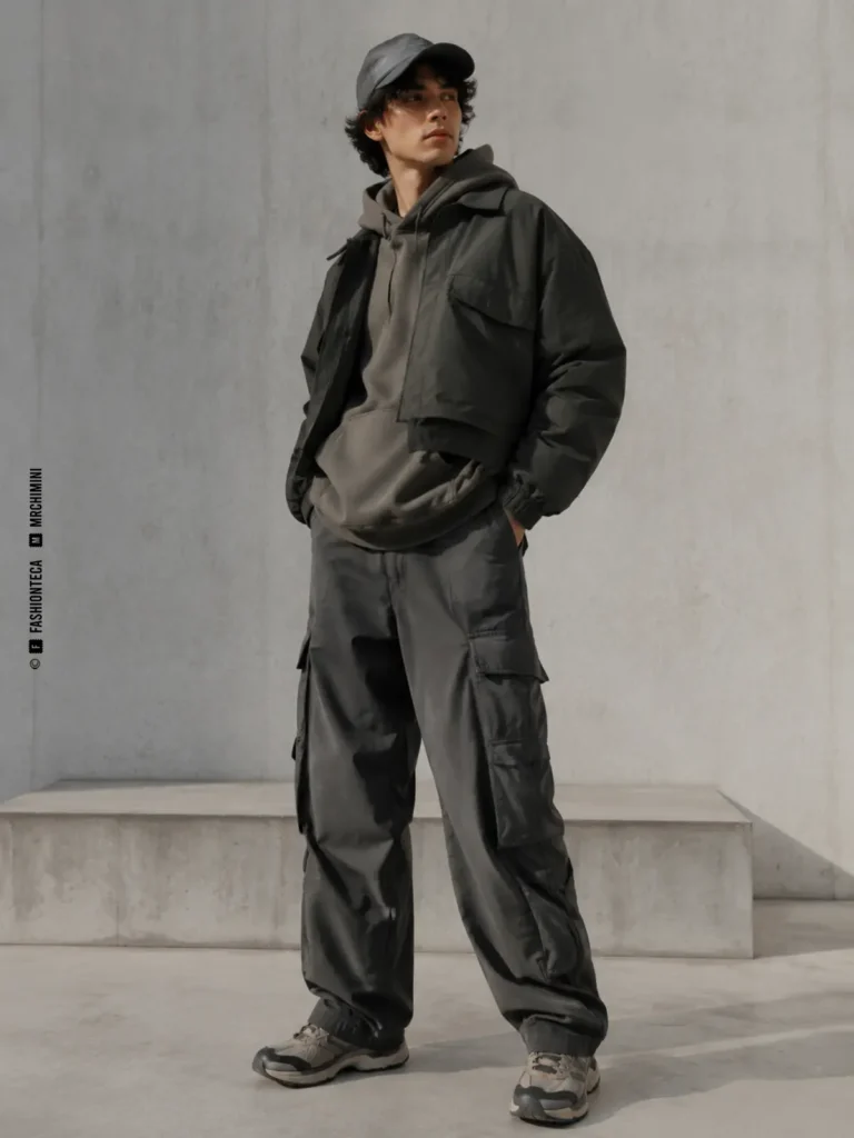 streetwear: imagen didáctica editorial con personas y prendas identificables