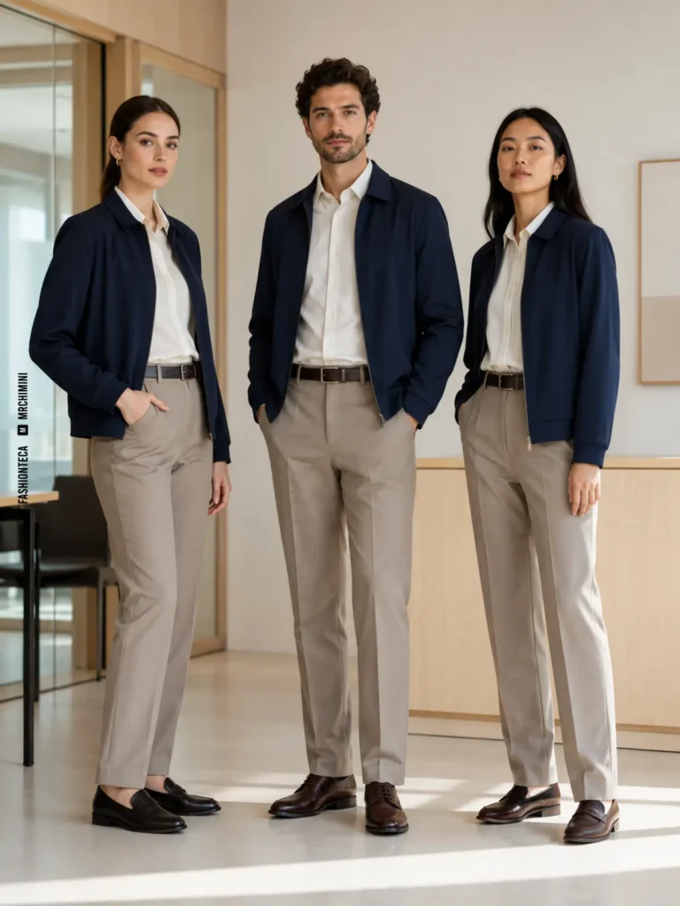 uniforme corporativo: imagen editorial didáctica de moda