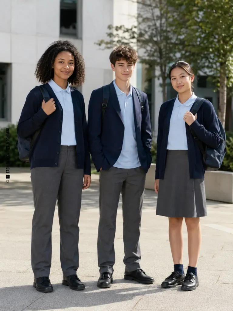 uniforme escolar: imagen editorial didáctica de moda