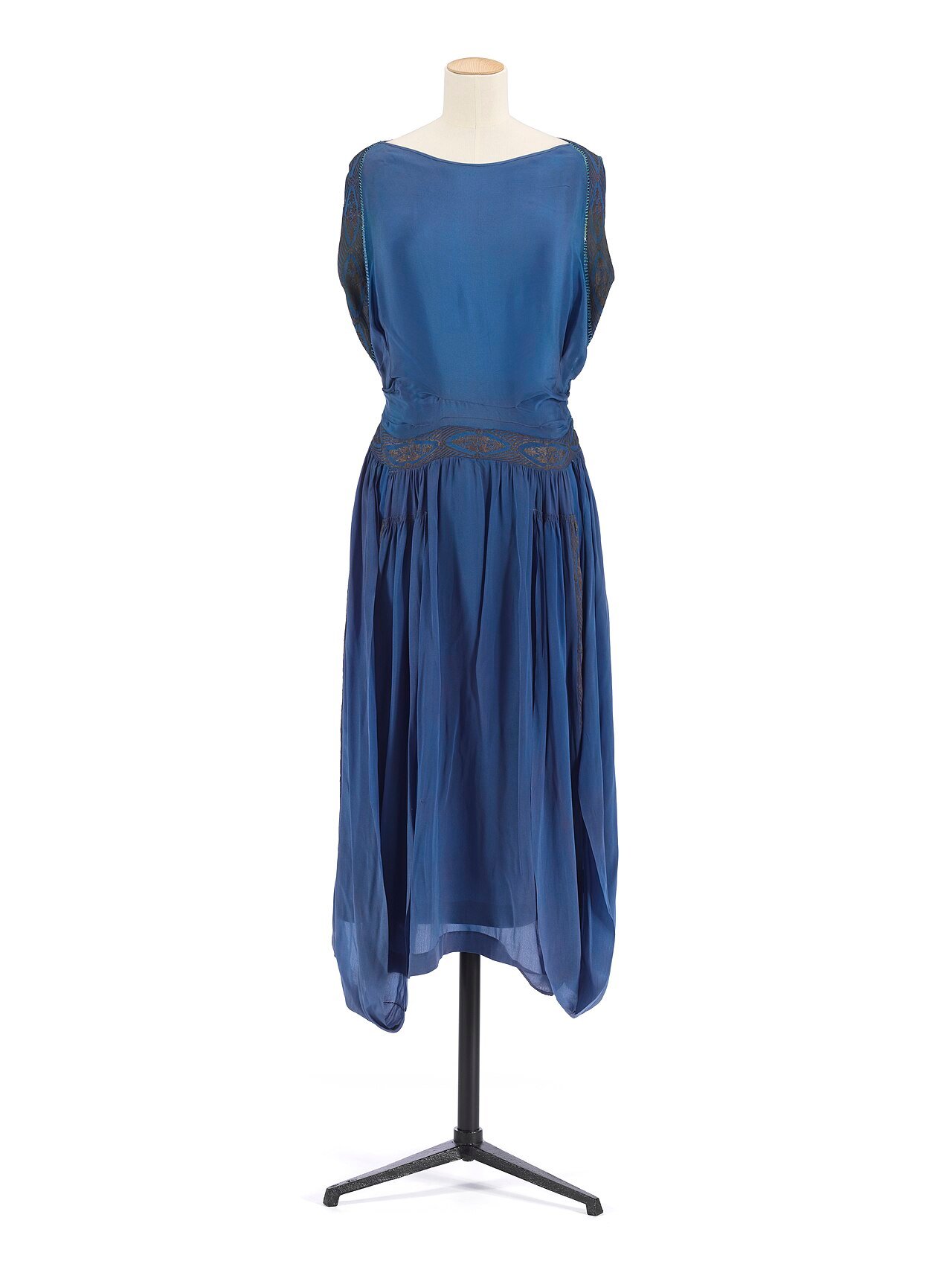 Vestido en crepé de China, hacia 1922