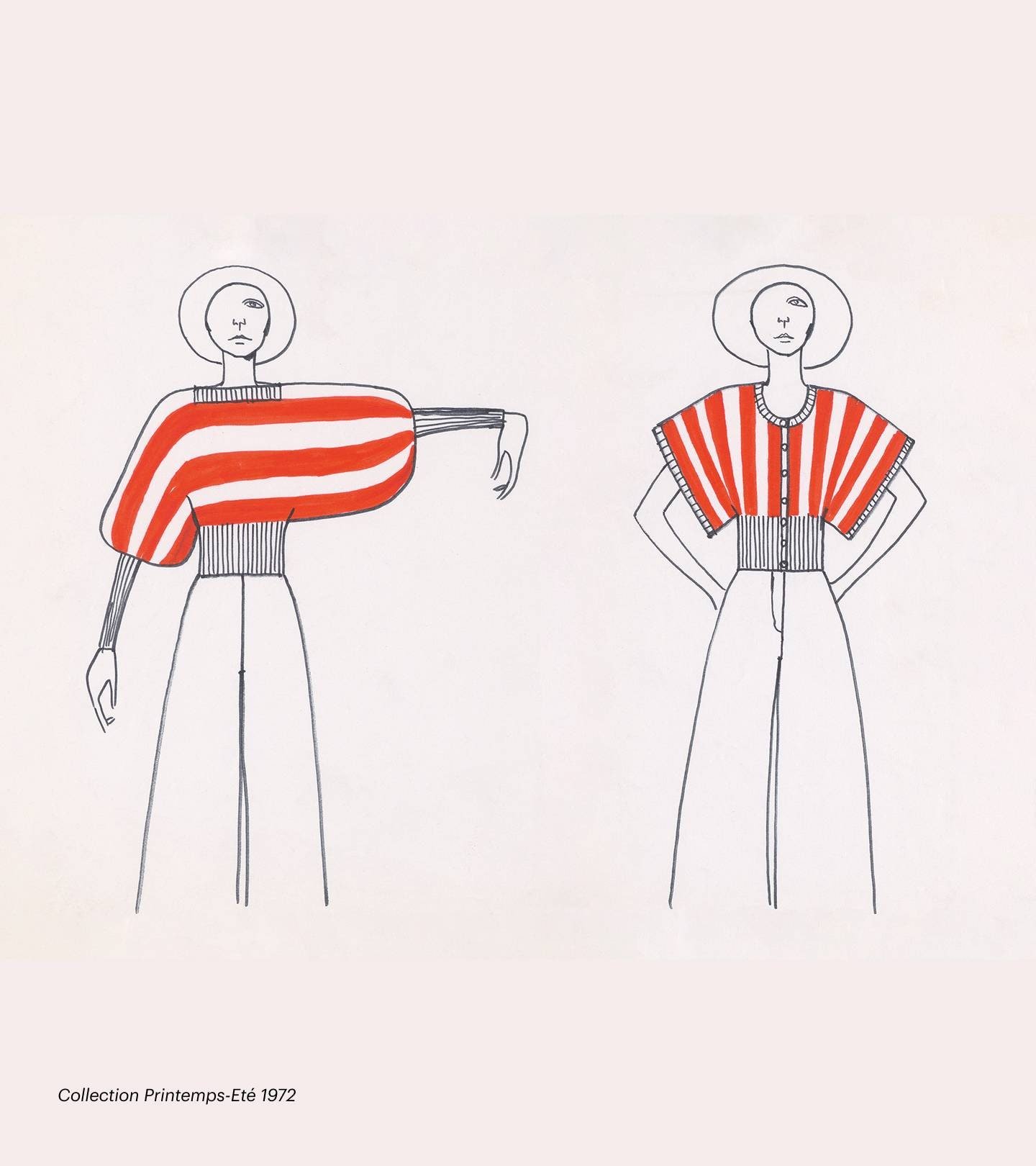 Dibujo de siluetas y dirección de las franjas